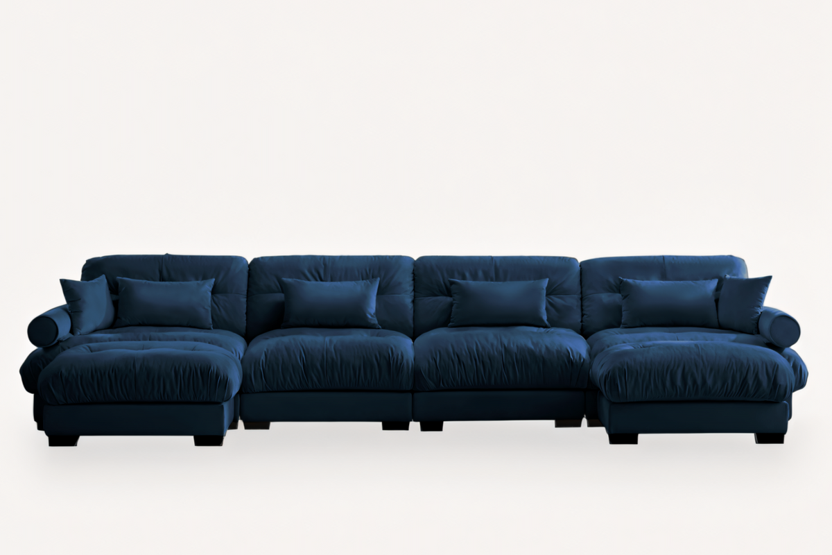 CLOUDIES 173&quot; 4 Seater Sofa with 2 Ottomans