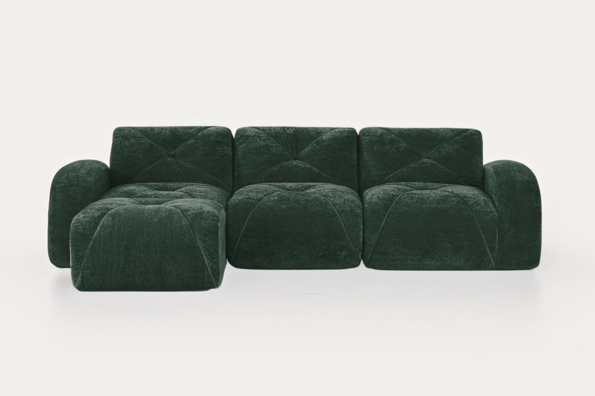 MYLO 110" 3-Seater Sofa with 1 Ottoman