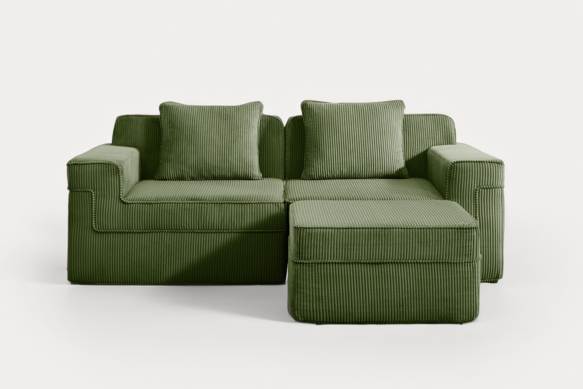 MARTHA 81" Loveseat with 1 Ottoman