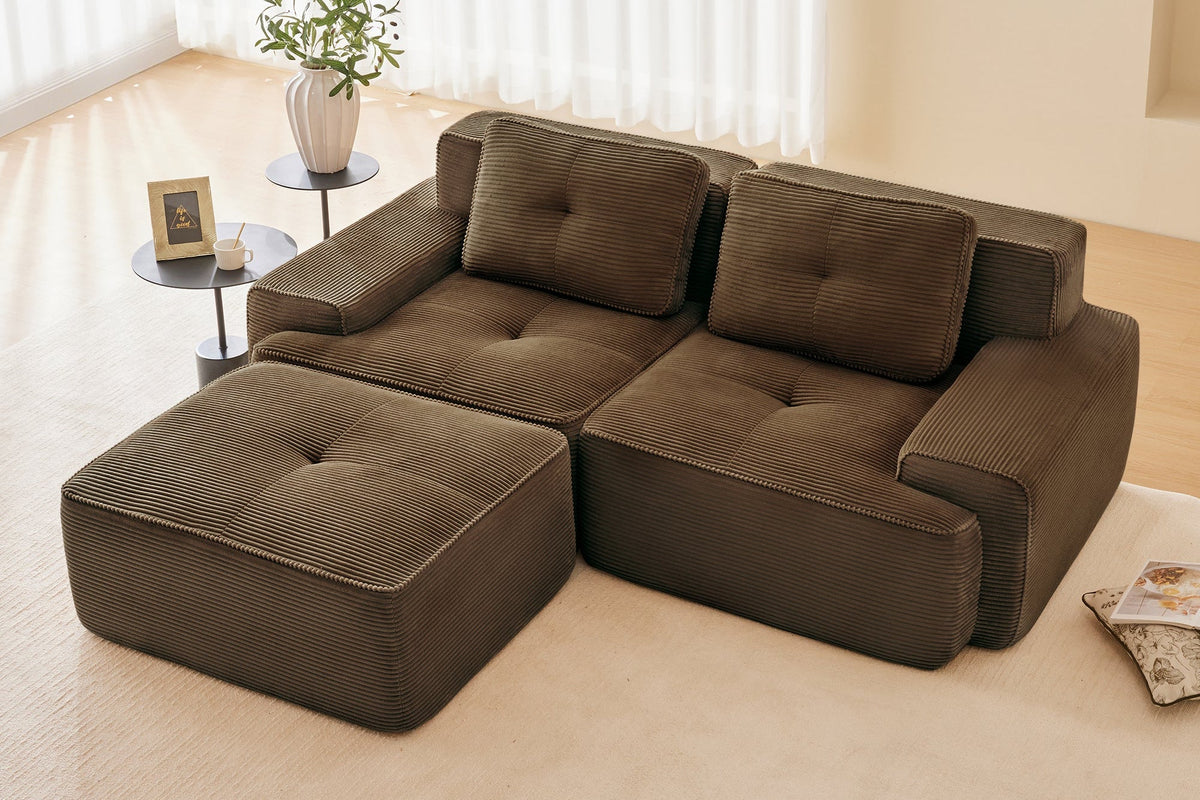 CORDELIA 82" Loveseat with 1 Ottoman