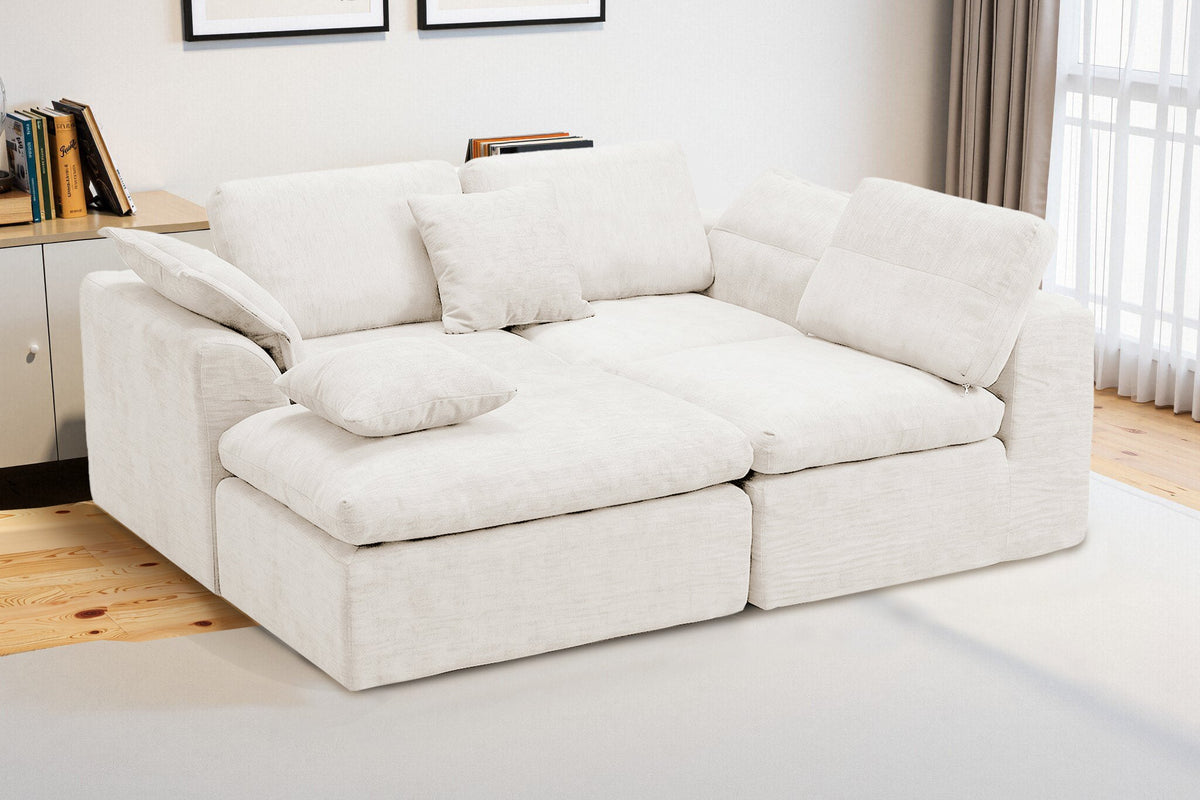 CEDARLY 98" 4-Seater Sofa with 1 Ottoman