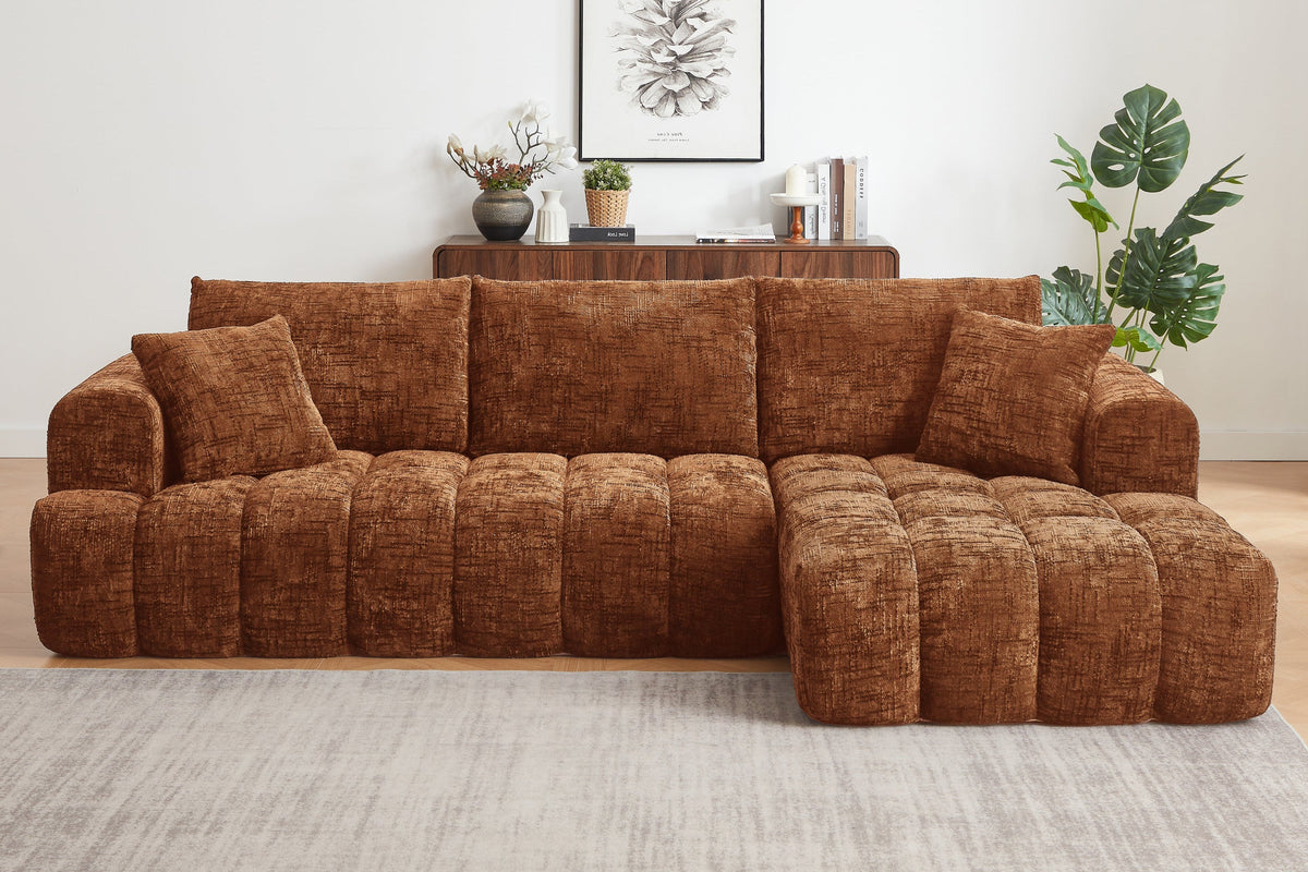 ELARA 108" Chenille Right Chaise Sofa
