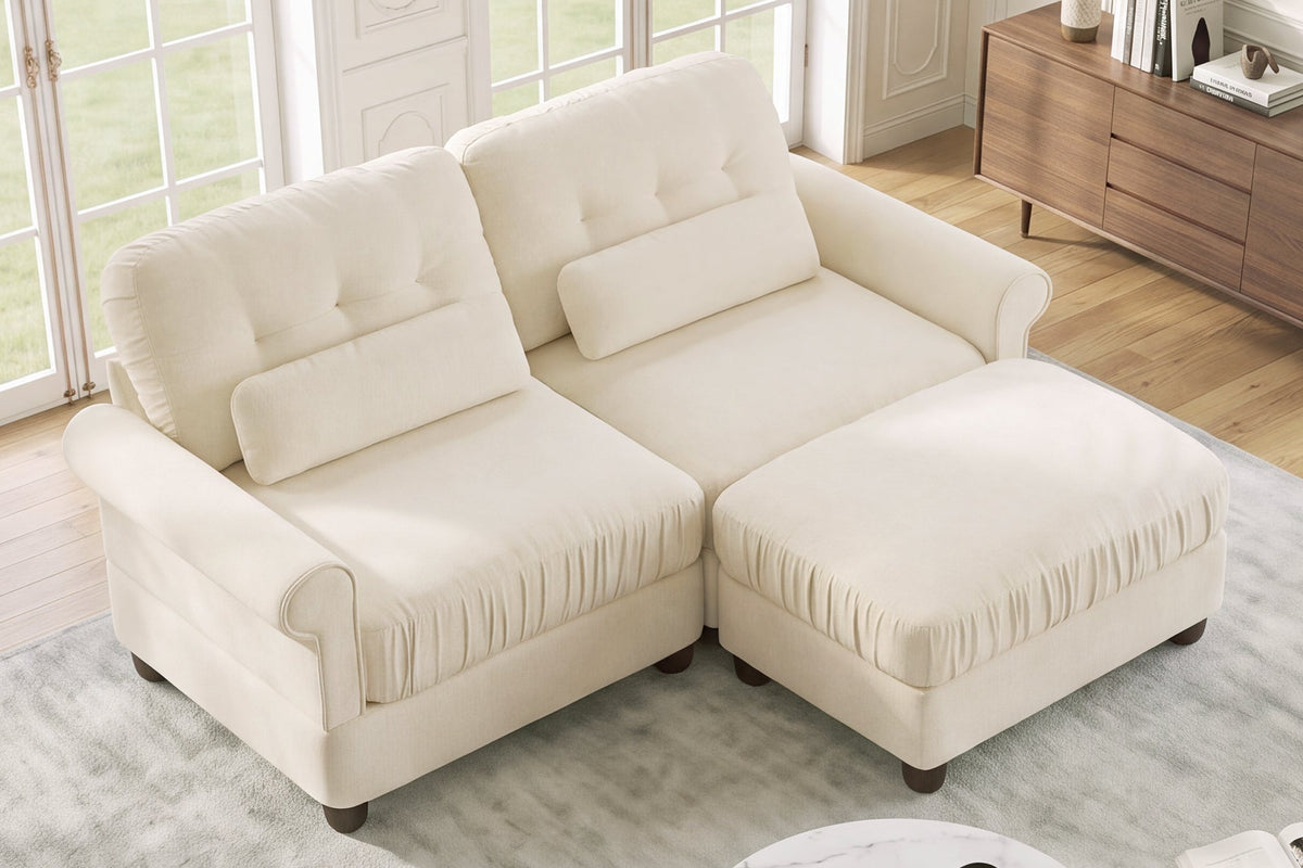 MELBOURNE 69" Loveseat with 1 Ottoman
