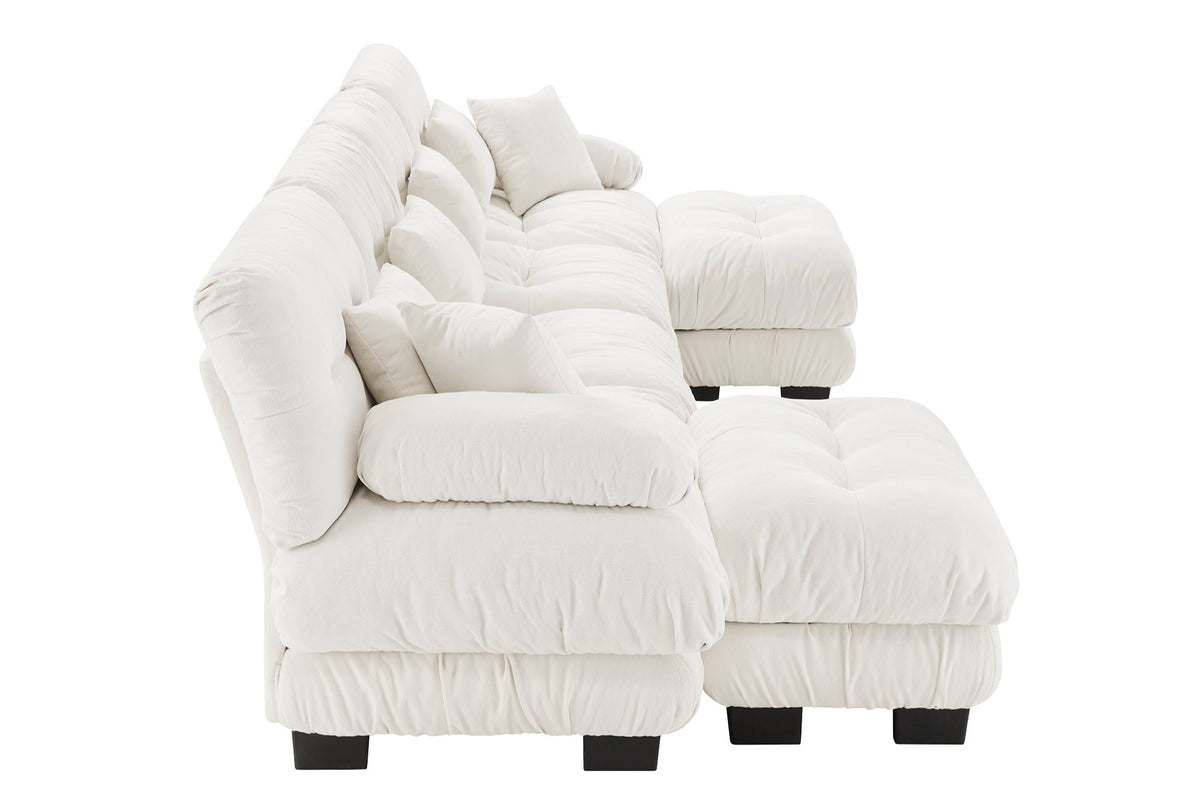 CLOUDIES 173&quot; Sofa 4 Seater with 2 Ottoman