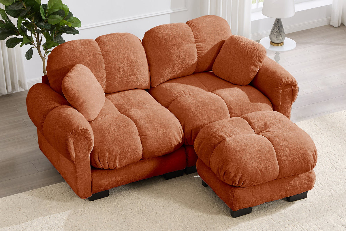 PRINCE 76" Loveseat With 1 Ottoman