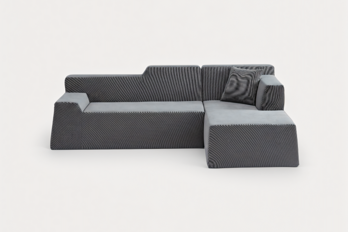 Livo 96" Corduroy Chaise Sofa