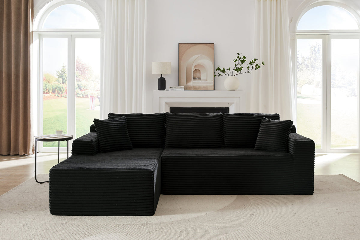 NOUVA 103" Corduroy Left Chaise Sofa