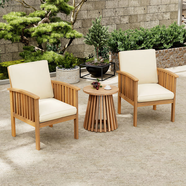 URVON Acacia Patio Set