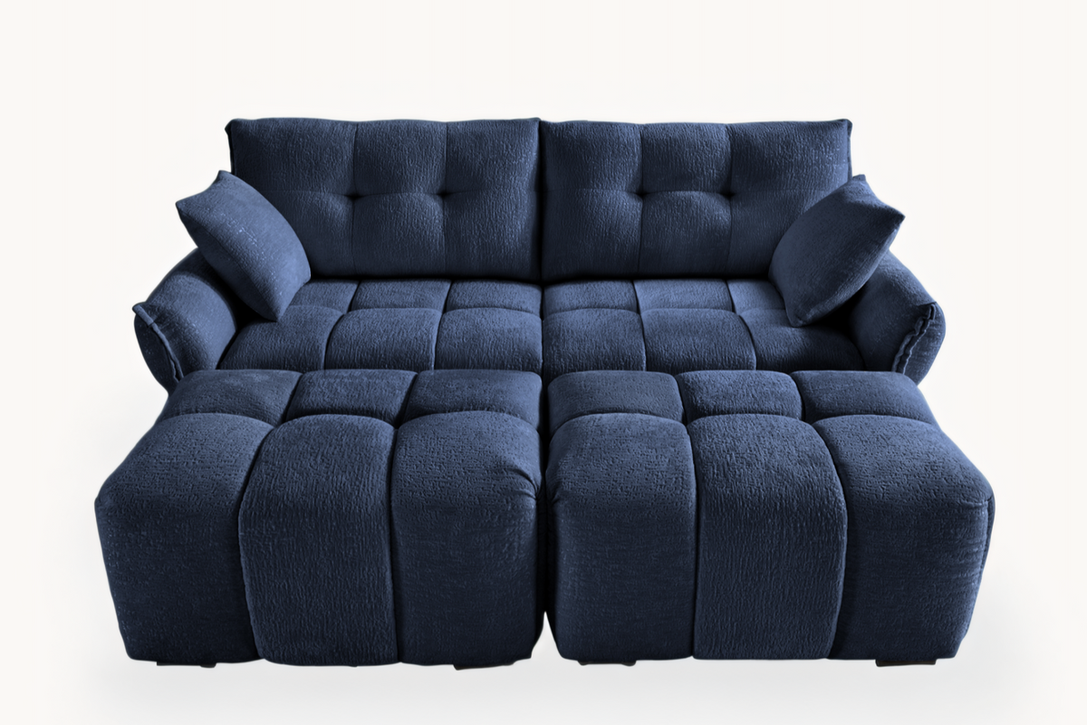 CHARLOTTE 78&quot; 2 Seater Sofa With 2 Ottoman