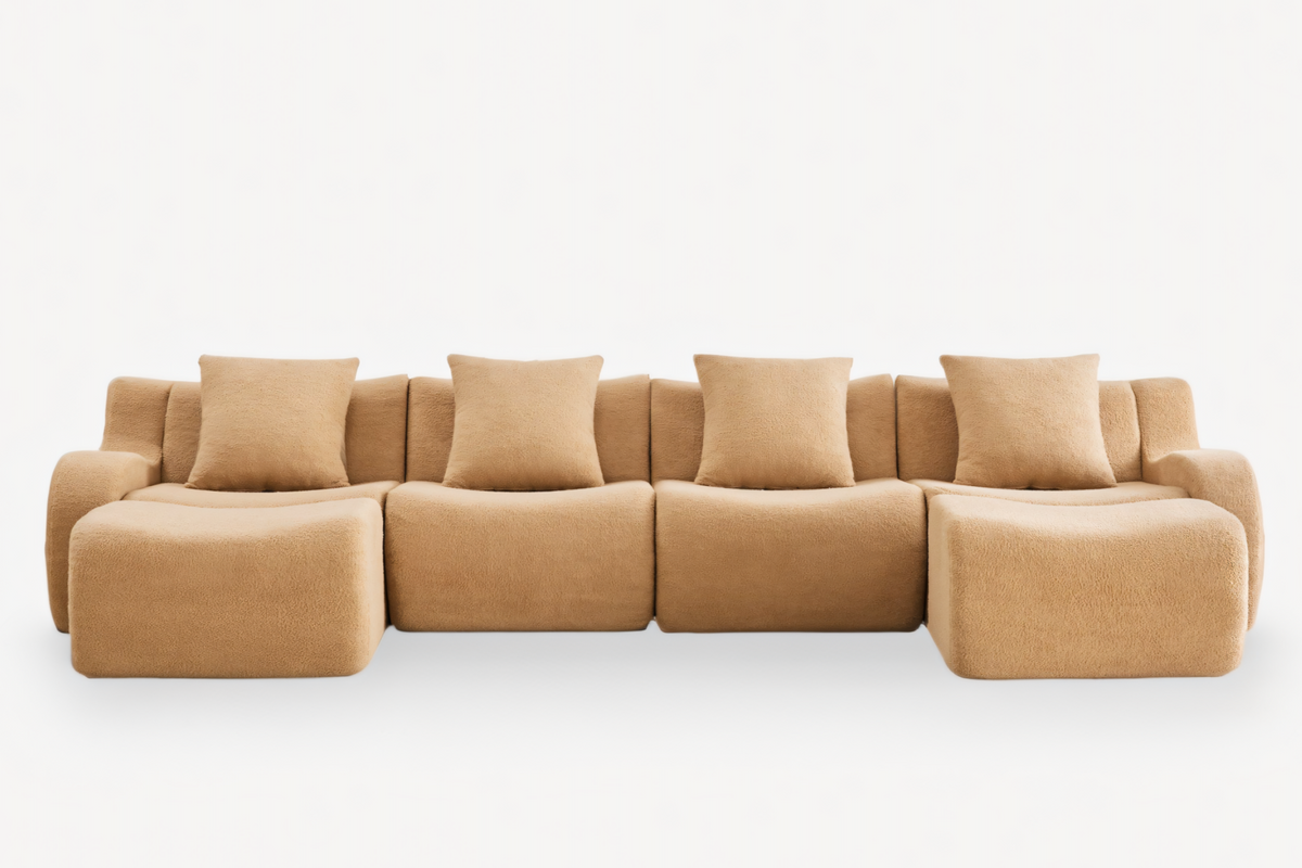 ROMA 148" 4-Seater Sofa with 2 Ottomans