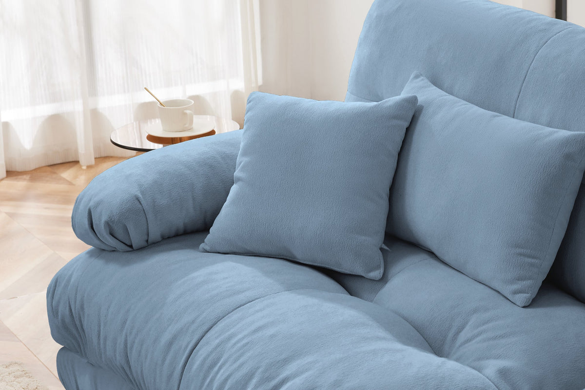 CLOUDIES 94&quot; Loveseat with 2 Ottomans