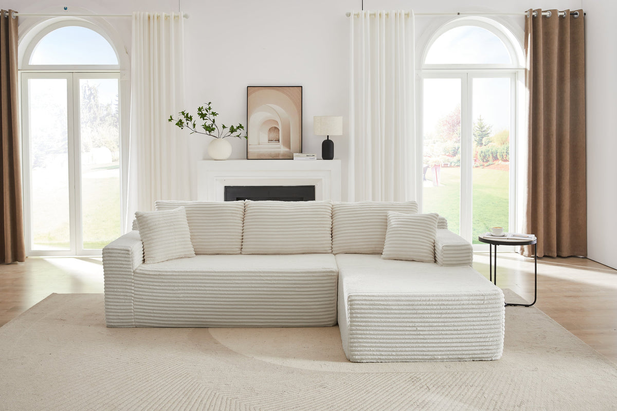 NOUVA 103" Corduroy Right Chaise Sofa