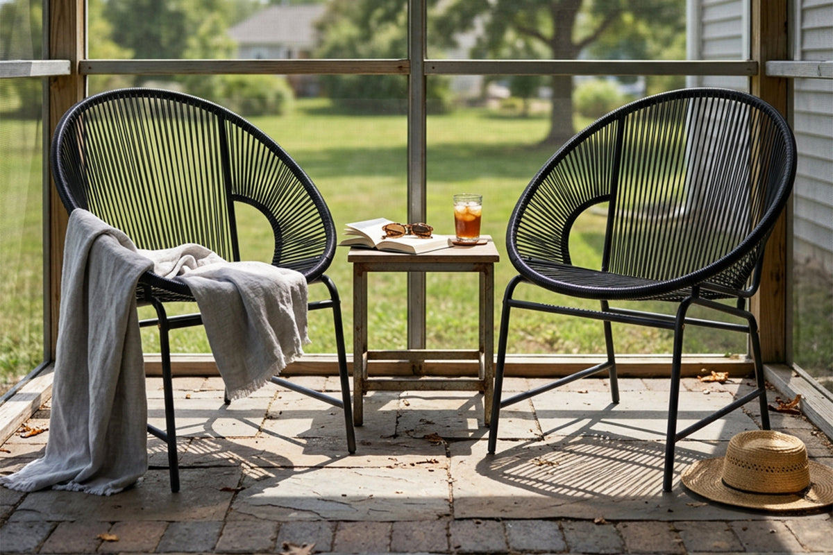 LARIN Outdoor Wicker Chair Set Of 2