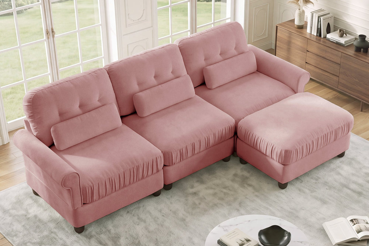 MELBOURNE 98" 3-Seater Sofa with 1 Ottoman