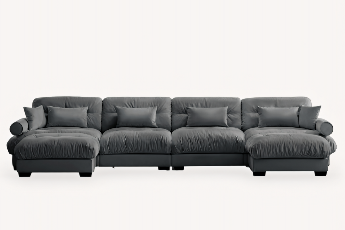 CLOUDIES 173&quot; 4 Seater Sofa with 2 Ottomans