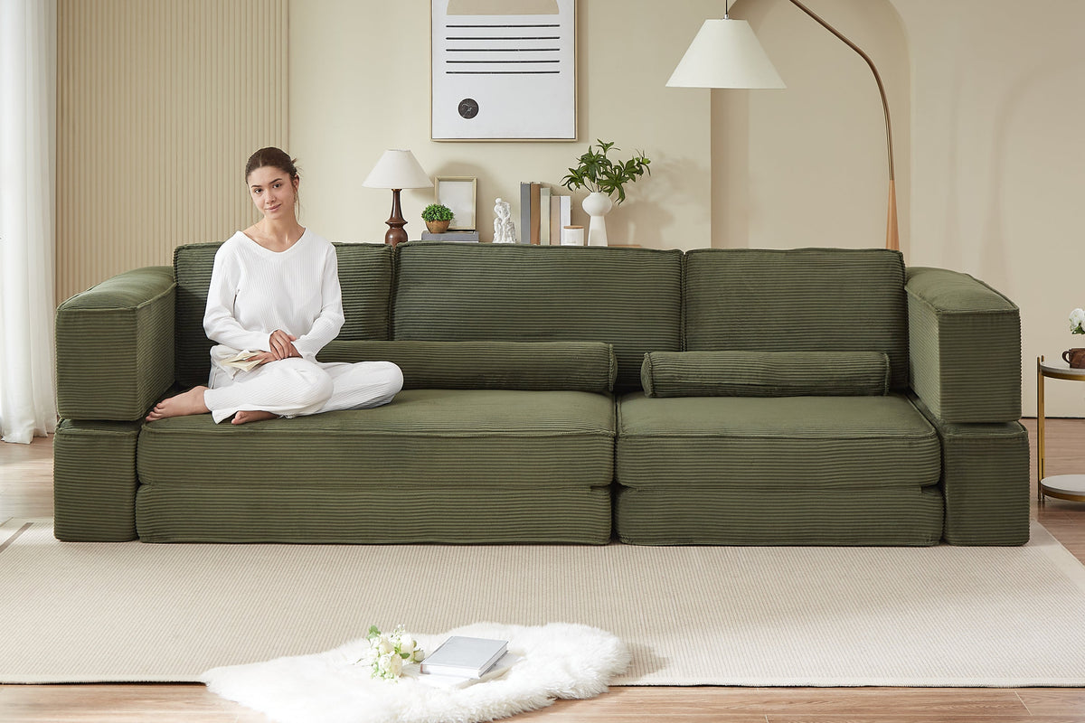 WELIA 79" 4 Seaters Building Block Sofa