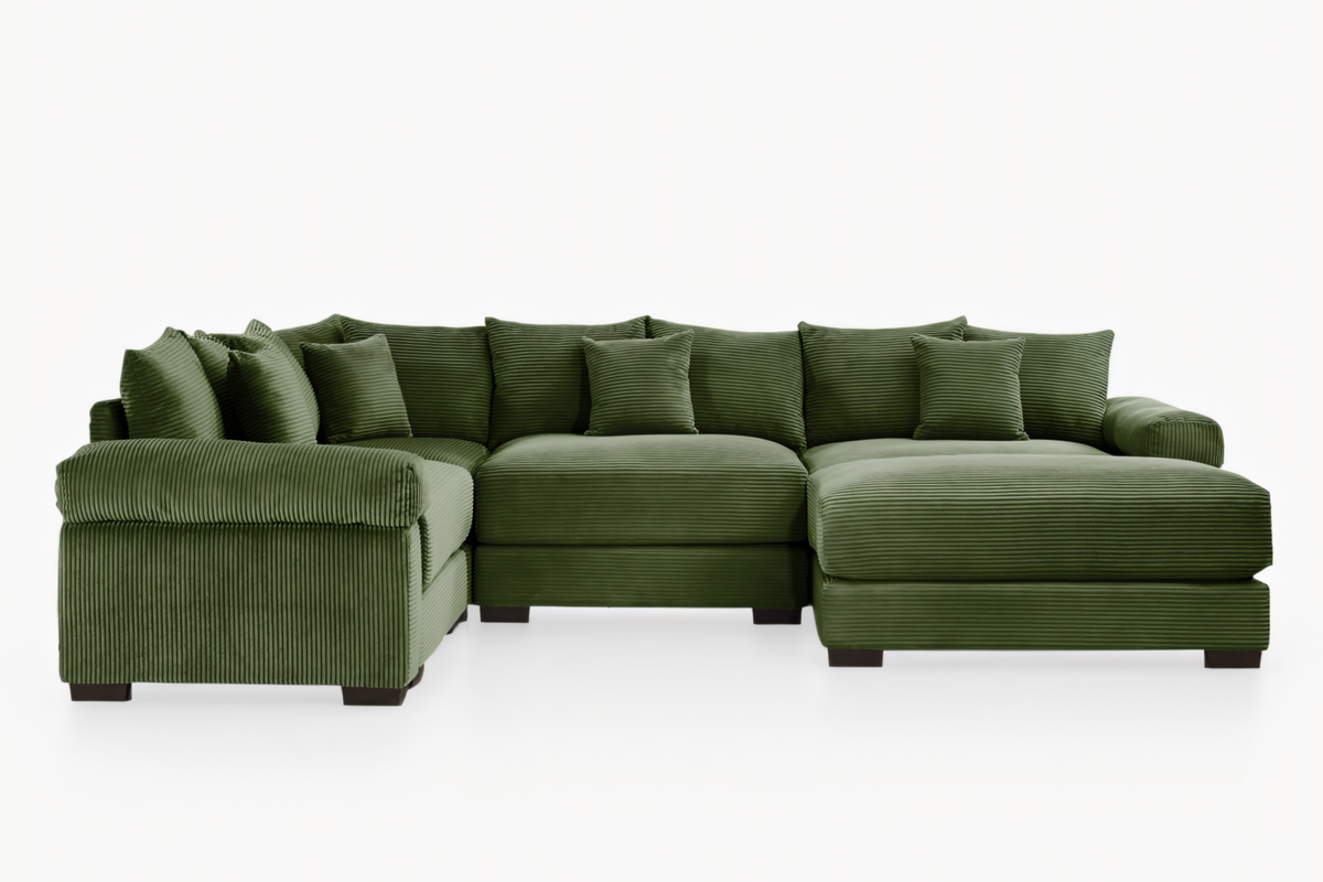 DESEO 196&quot; Sectional Sofa with Ottoman