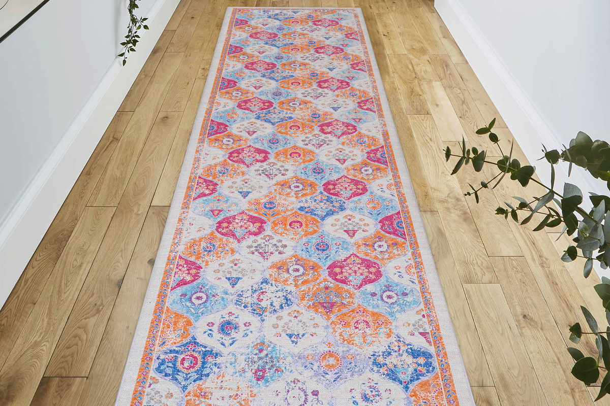 MAVAL 120"x30" Washable Runner Rug