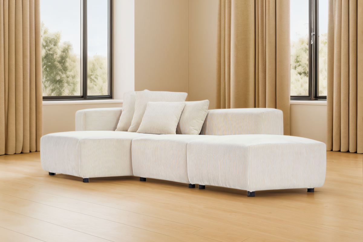 LUNOR 118&quot; 3 Seaters Sectional