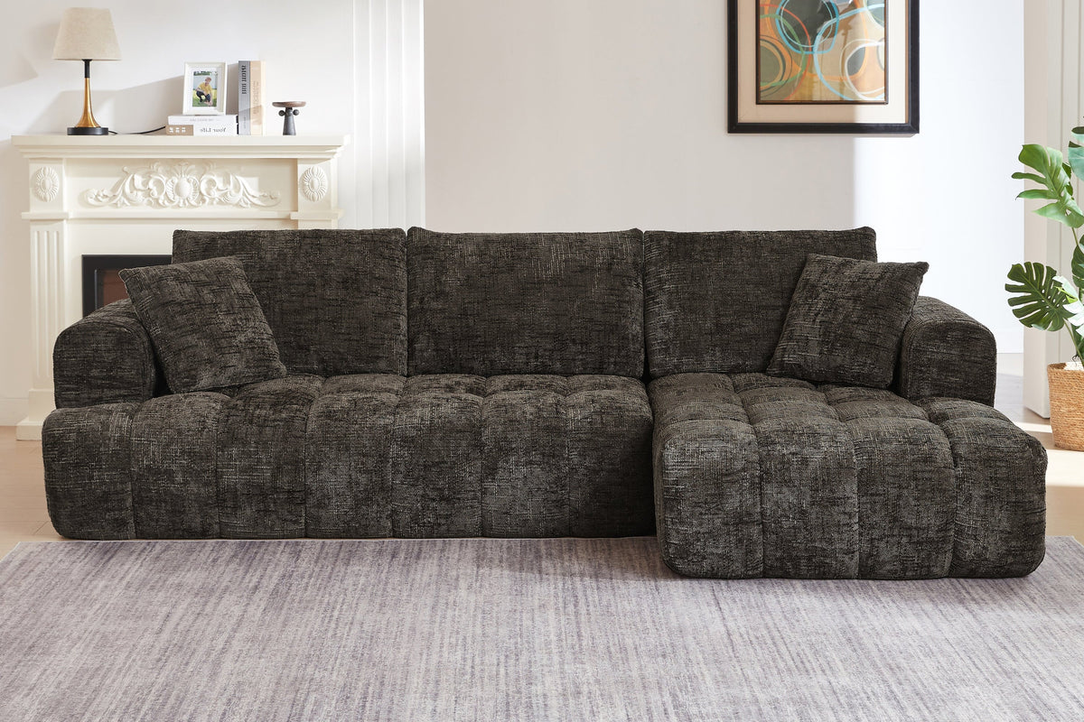ELARA 108" Chenille Right Chaise Sofa