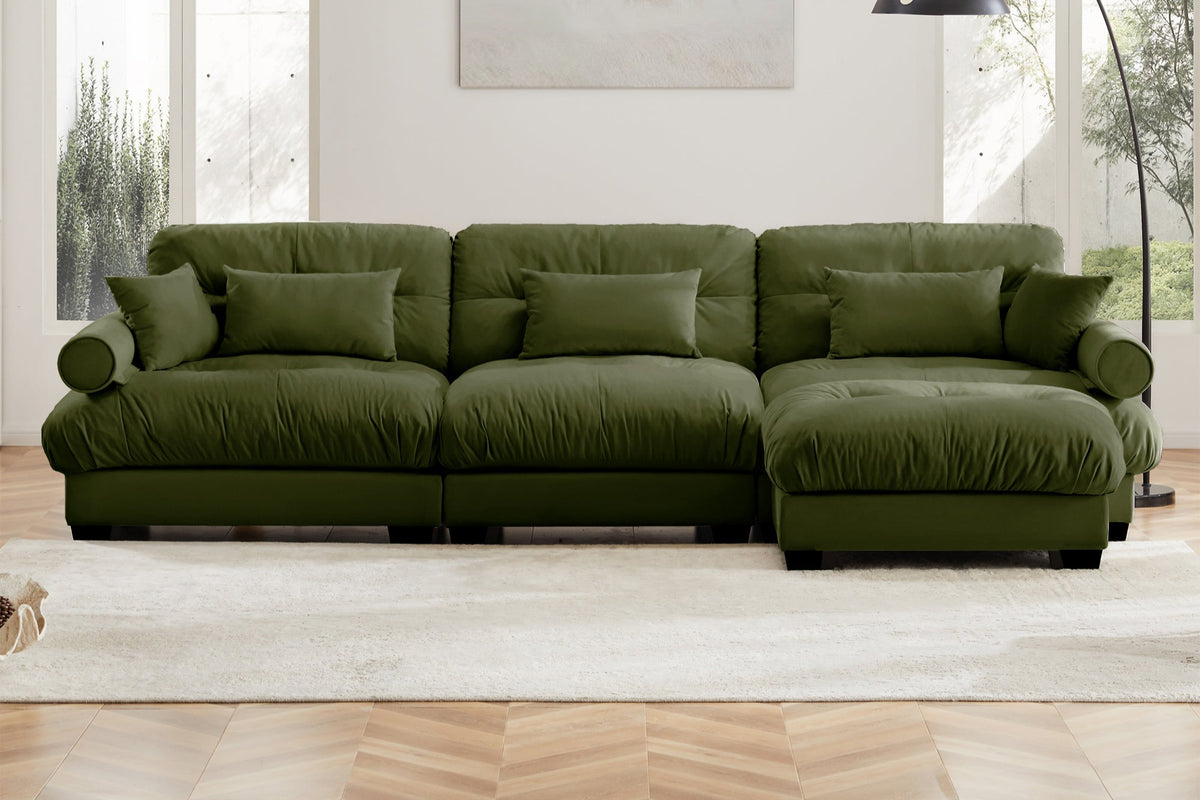 CLOUDIES 134&quot; 3 Seater Sofa with 1 Ottoman