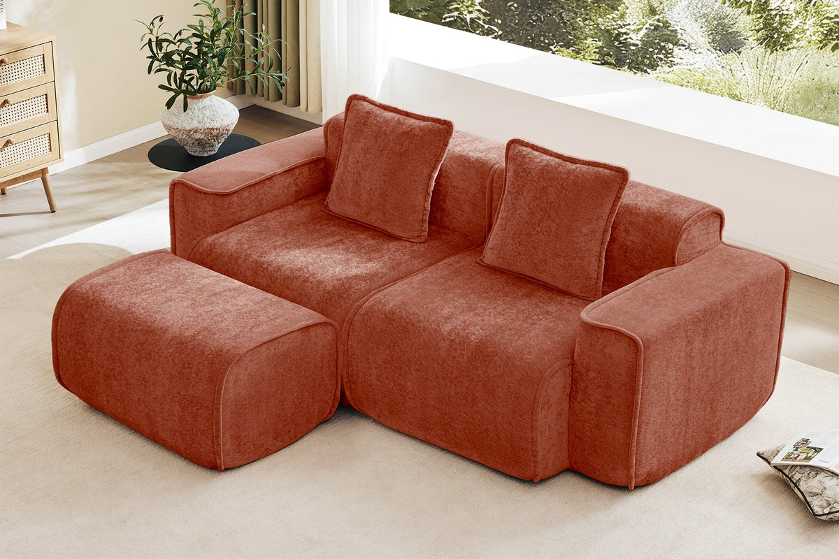 HARRISON 78" Loveseat with 1 Ottoman