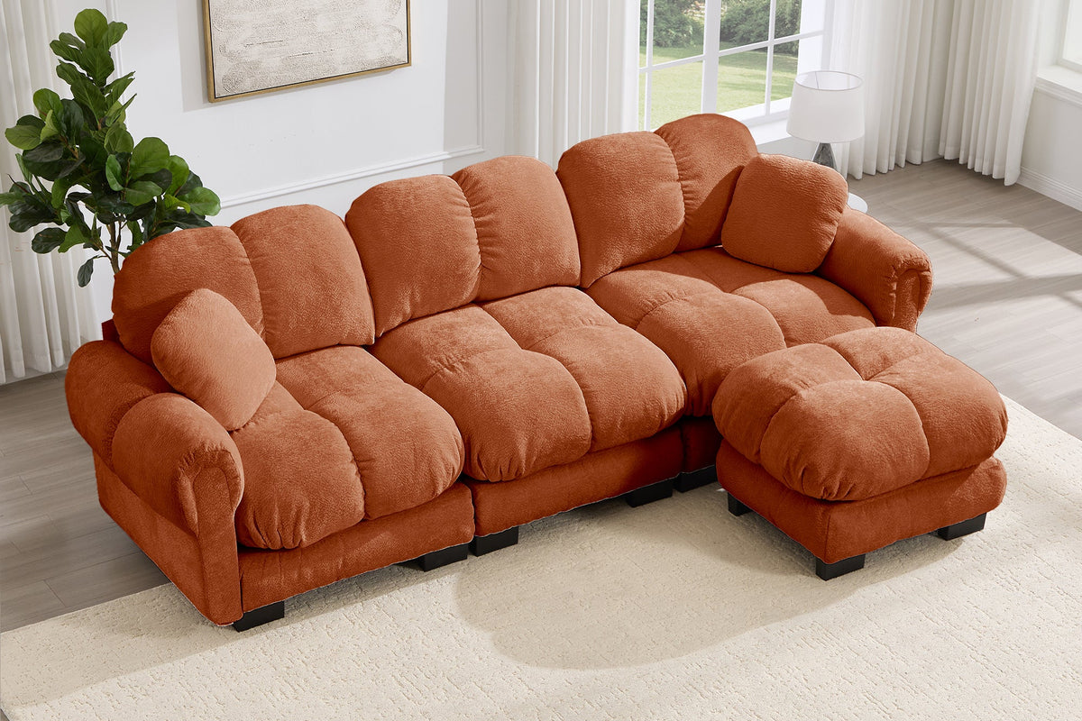 PRINCE 103" 3-Seater Sofa With 1 Ottoman
