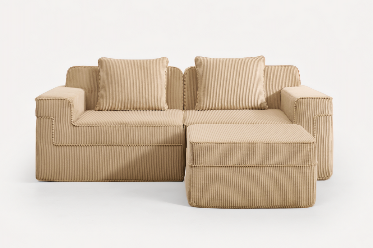 MARTHA 81" Loveseat with 1 Ottoman