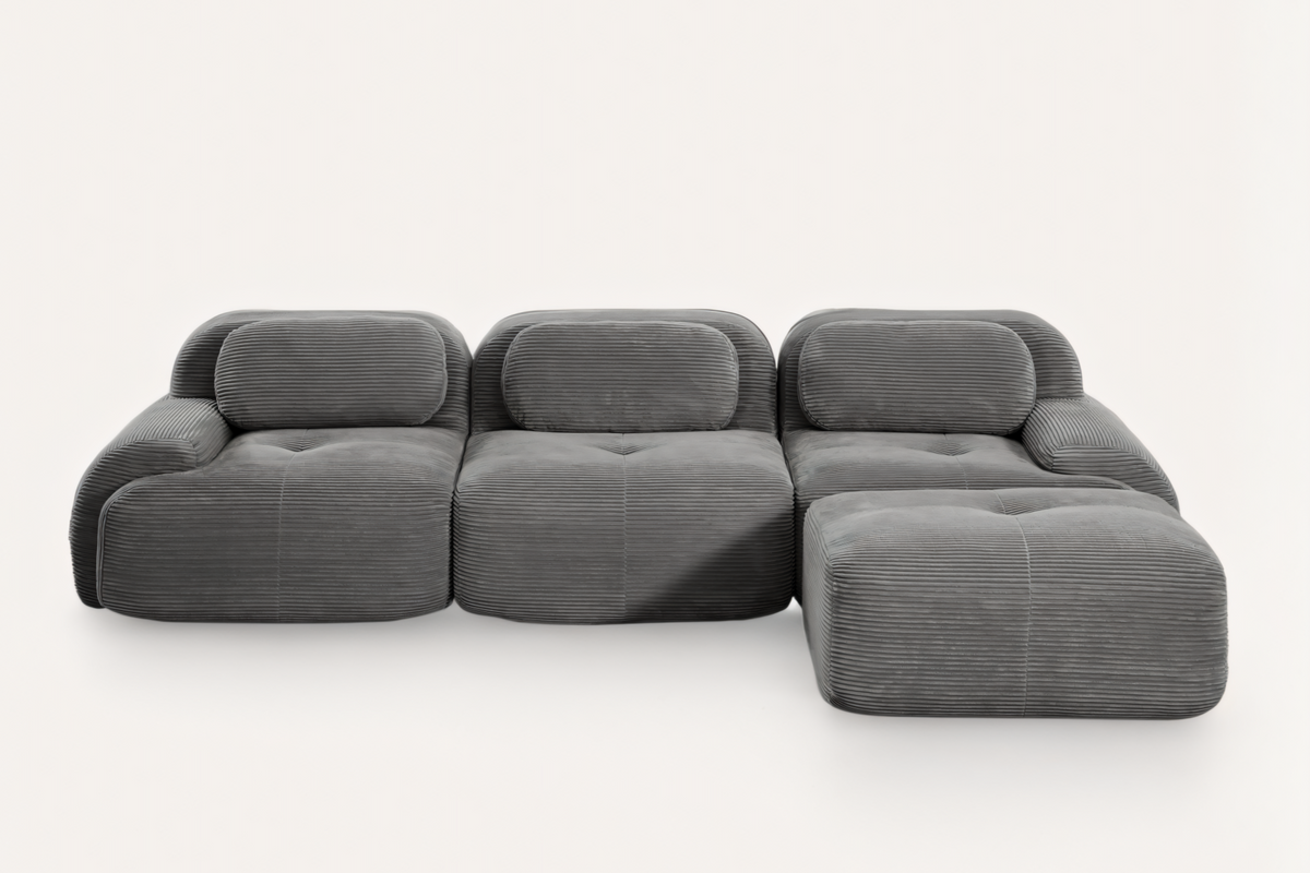 MIA 117&#39;&#39; 3-Seater Sofa with 1 Ottoman