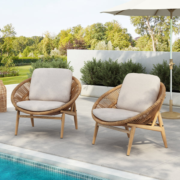 Cozy Papasan Outdoor Lounge Chair