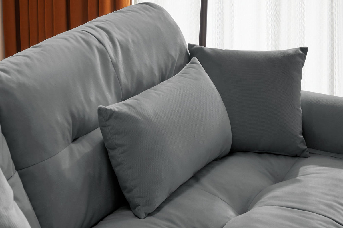 CLOUDIES 94&quot; Loveseat with 2 Ottomans
