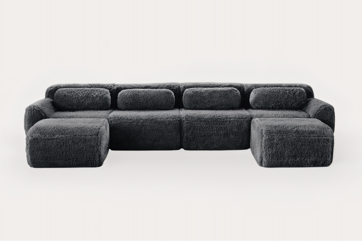 MELLOW 149" 4-Seater Sofa with 2 Ottomans
