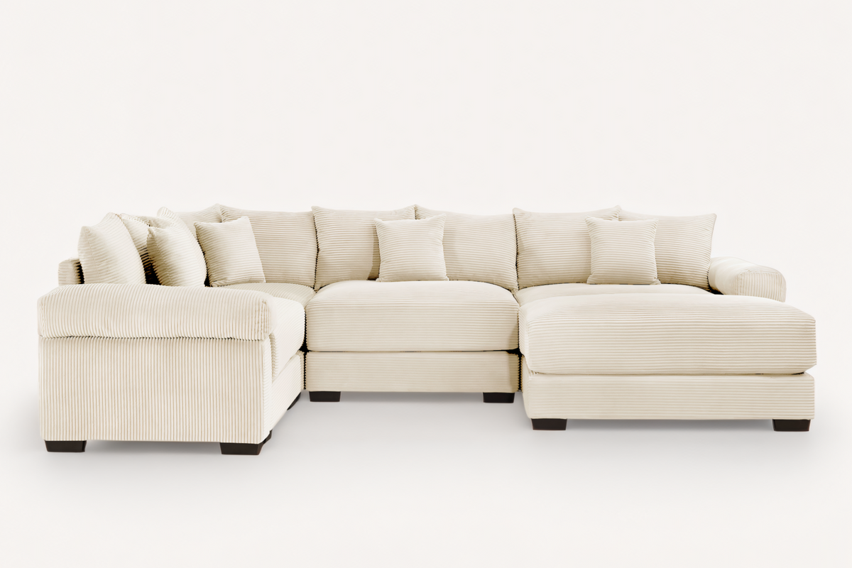 DESEO 196&quot; Sectional Sofa with Ottoman