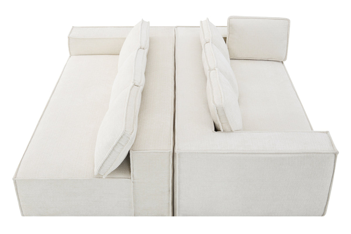 NOUVA 130&quot; Chenille 6-Seater sofa