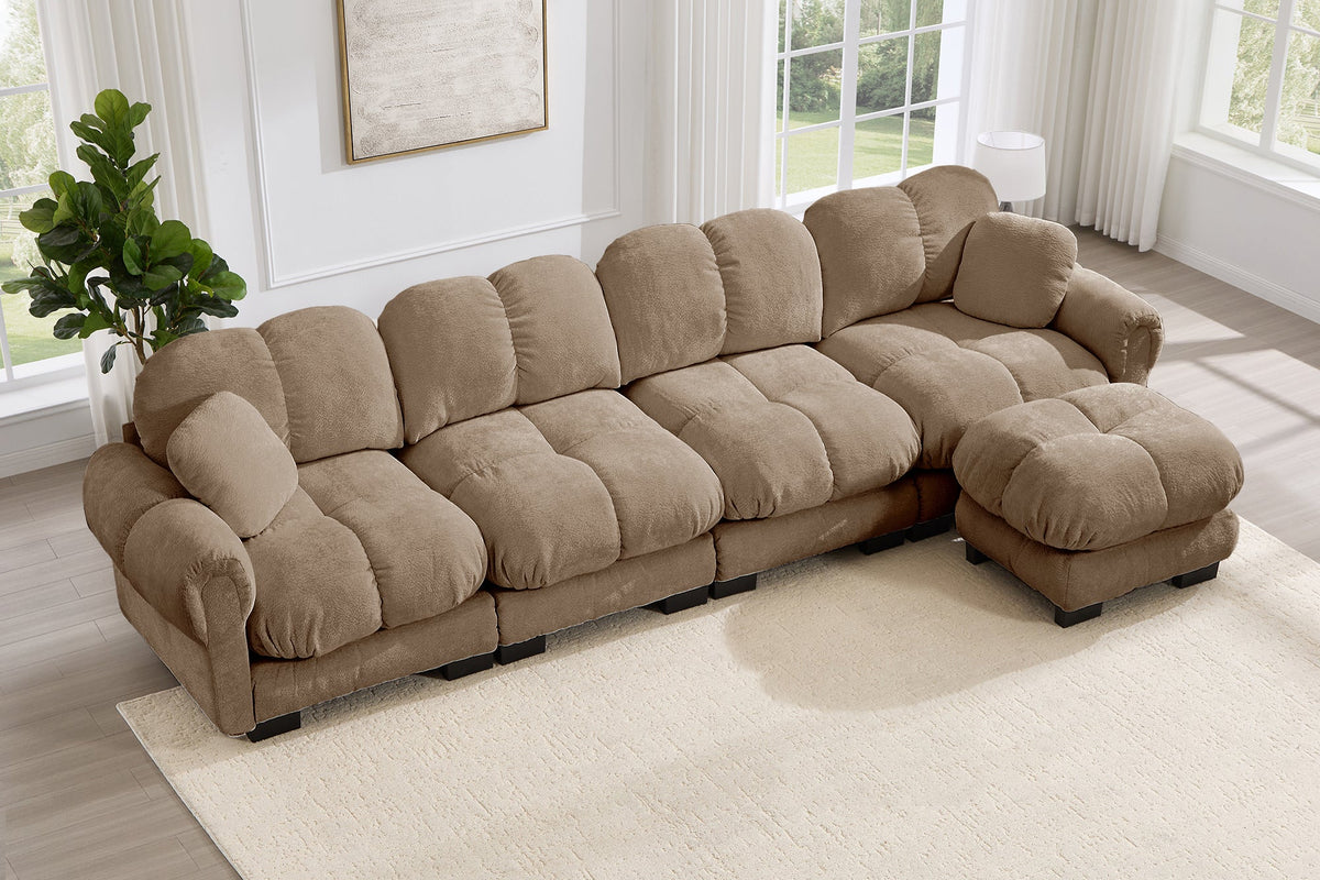 PRINCE 131" 4-Seater Sofa With 1 Ottoman