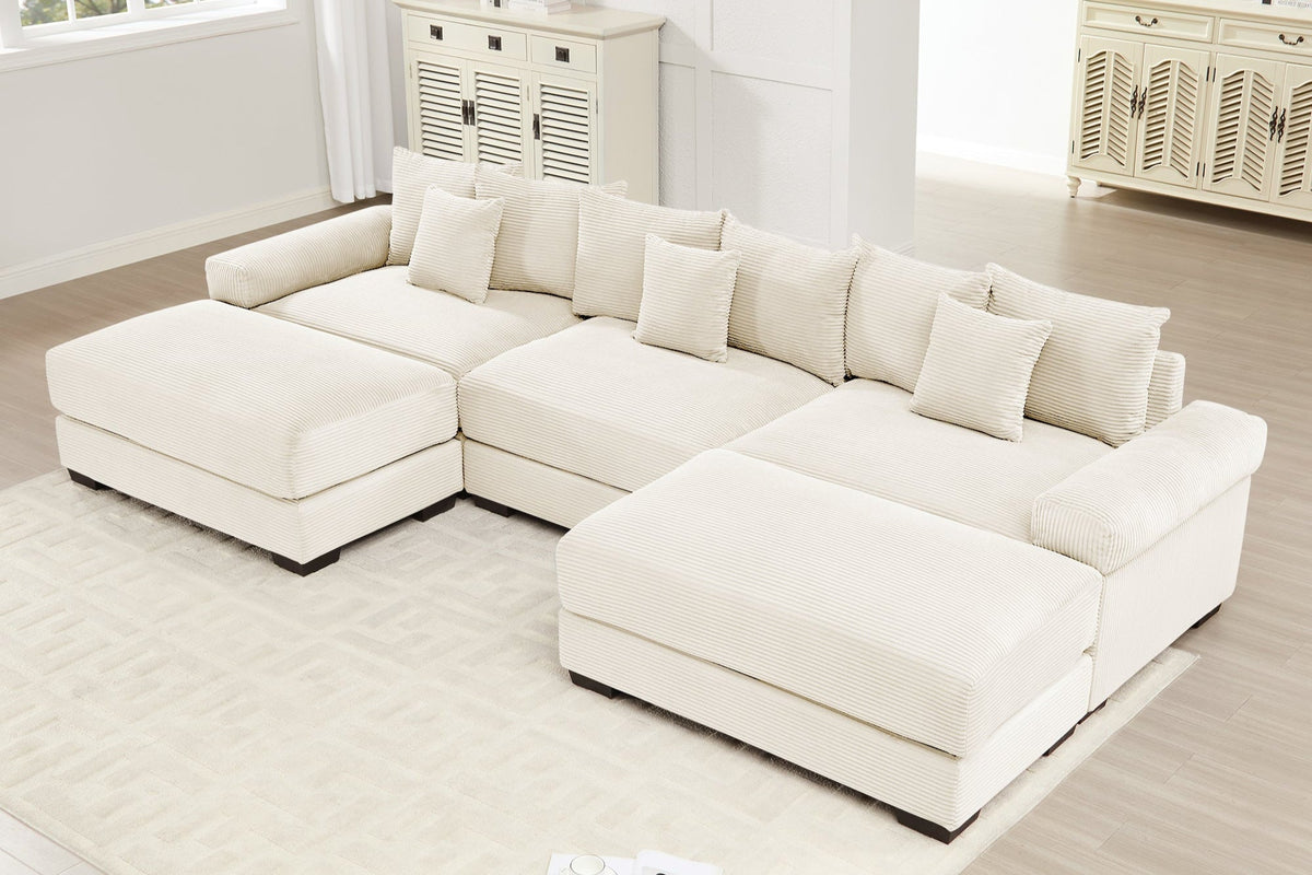 DESEO 130&quot; 3-Seater With 2 Ottoman