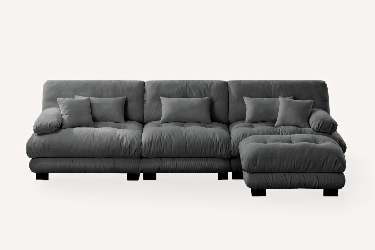 CLOUDIES 134&quot; Sofa 3 Seater with 1 Ottoman