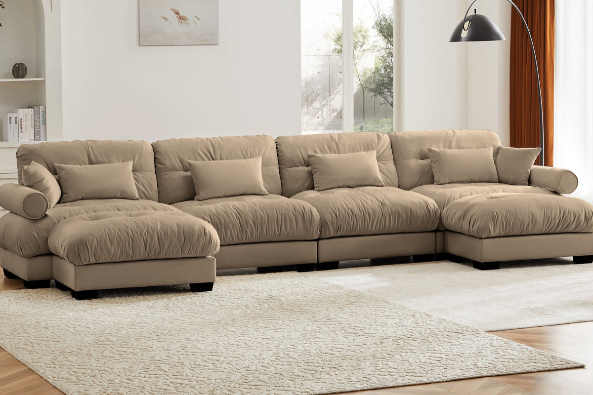 CLOUDIES 173&quot; 4 Seater Sofa with 2 Ottomans