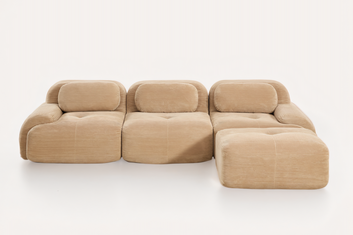 MIA 117&#39;&#39; 3-Seater Sofa with 1 Ottoman