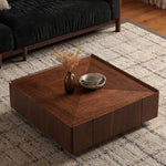 Brenzia Square Walnut Coffee Table