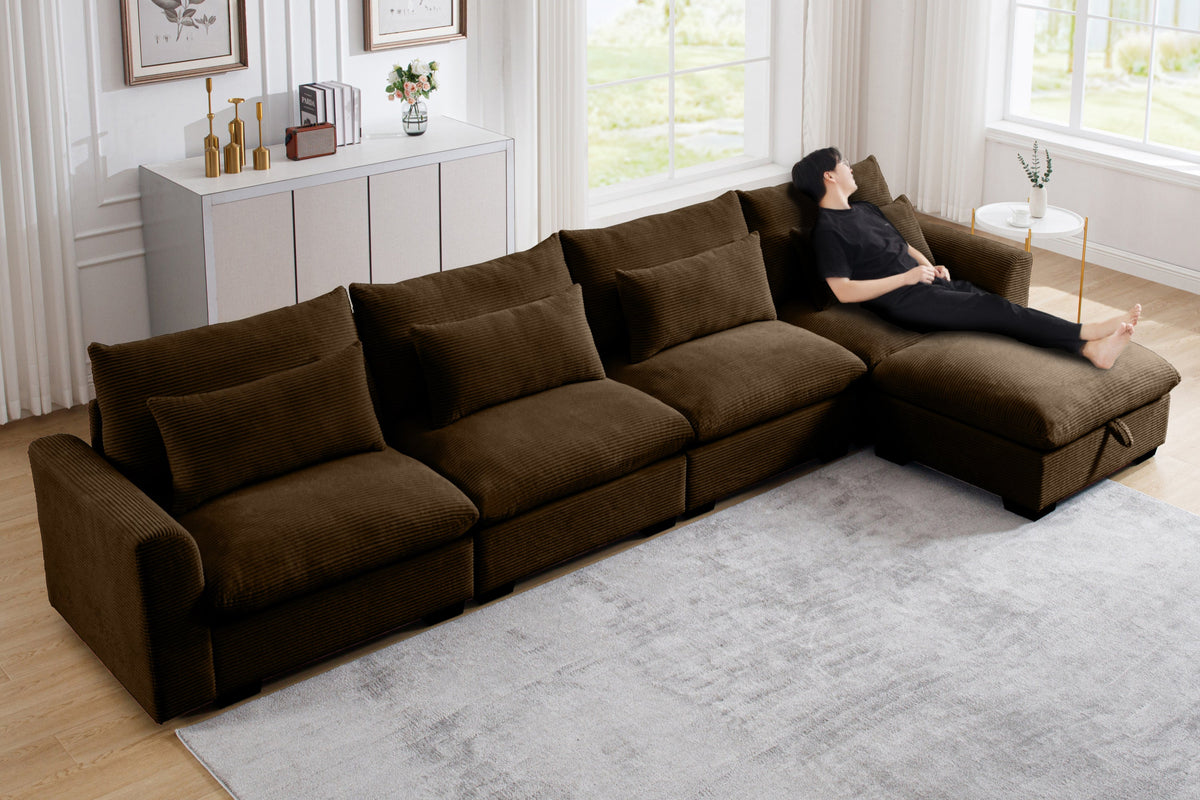 HARMONY 157&quot; 4-Seater Sofa with 1 Ottoman