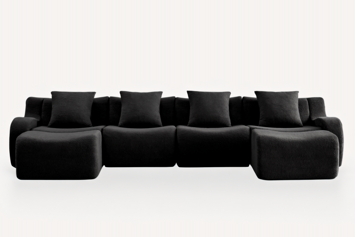 ROMA 148" 4-Seater Sofa with 2 Ottomans