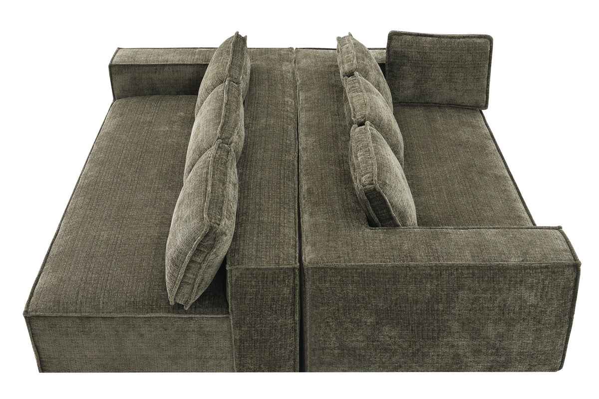 NOUVA 130&quot; Chenille 6-Seater sofa