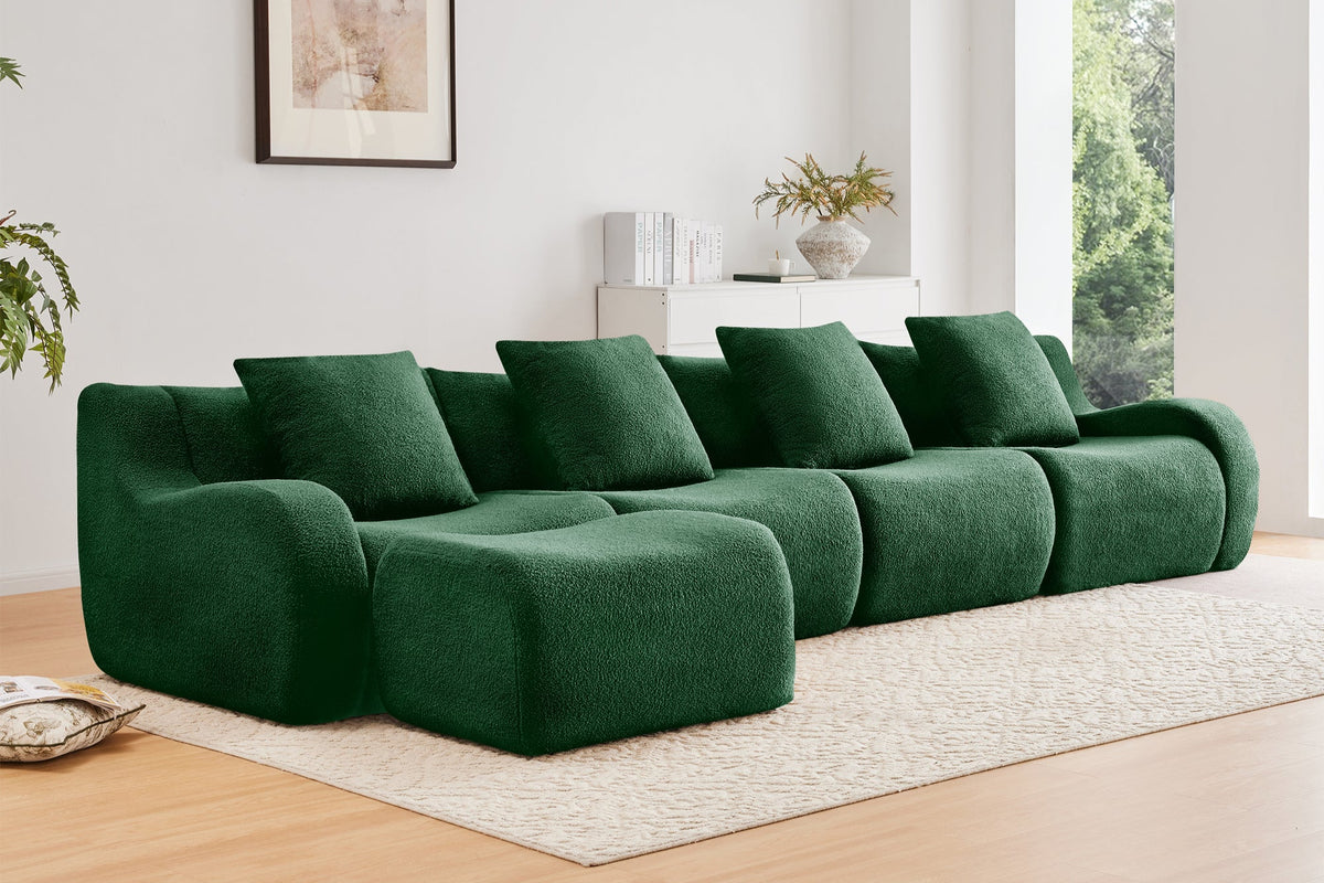 ROMA 148" 4-Seater Sofa with 1 Ottoman