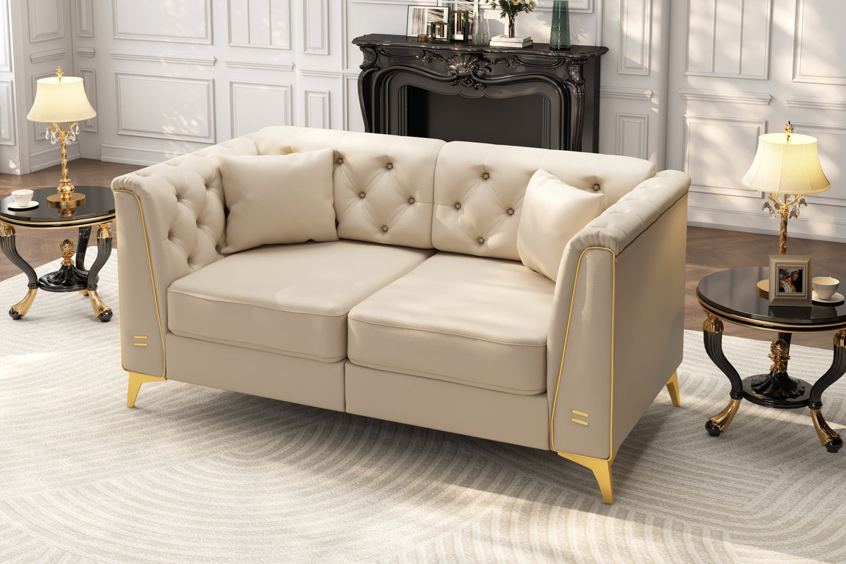 FALVINO Chesterfield 61" Loveseat Sofa