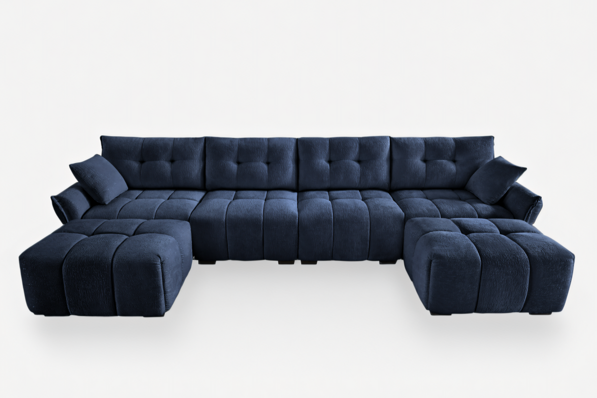 CHARLOTTE 141&quot; 4 Seater Sofa 2 Ottoman