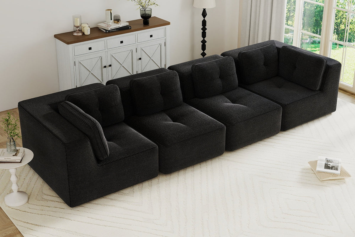 CORDELIA 151" 4-Seater High Armrest Sofa
