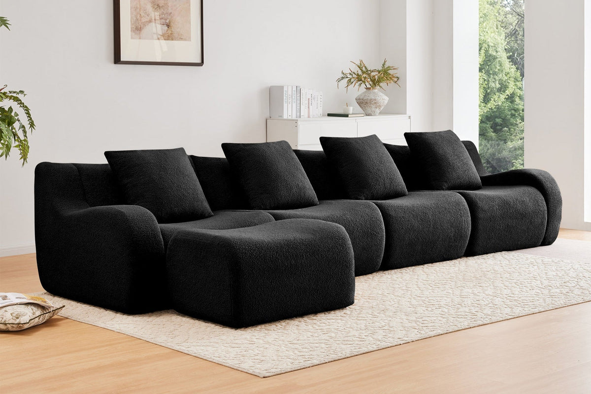 ROMA 148" 4-Seater Sofa with 1 Ottoman