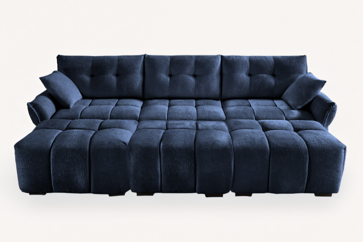 CHARLOTTE 110&quot; 3 Seater Sofa with 3 Ottoman