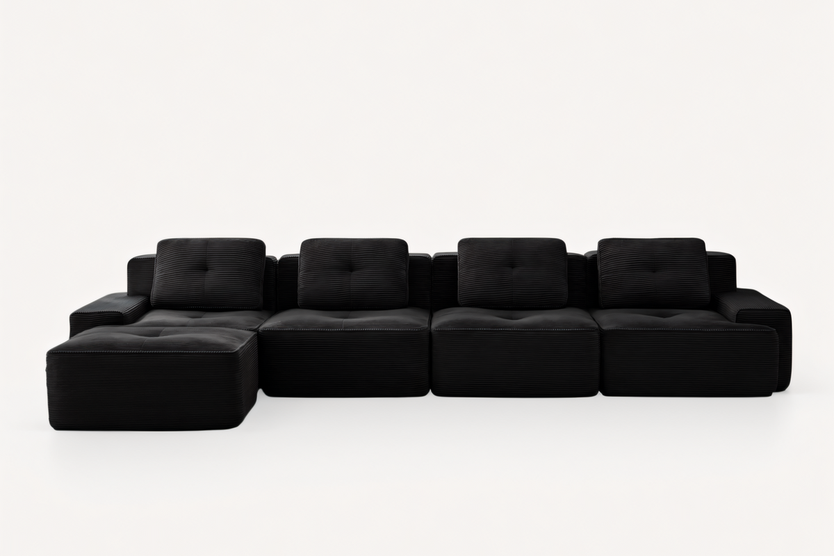 CORDELIA 153" 4-Seater Sofa with 1 Ottoman